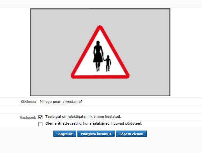 Teooriaeksami näide