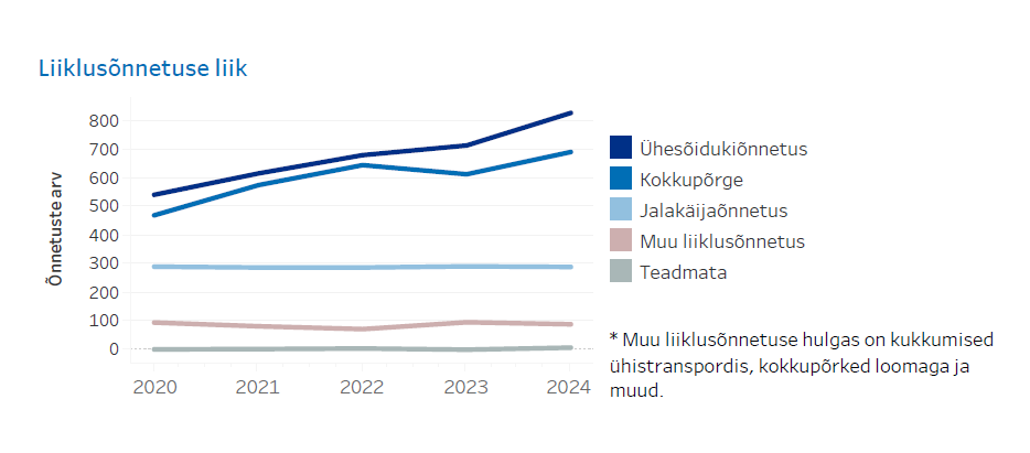 2024. aasta liiklusõnnetused liigiti