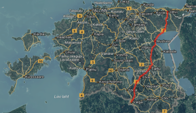 Katsetee nr 3 Jõhvi – Tartu – Valga